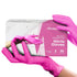 Fuchsia Hot Pink Nitrile Disposable Gloves - 50 Count - 3 Mil Nitrile Gloves Small - Powder and Latex Free Rubber Gloves - Surgical Medical Exam G...