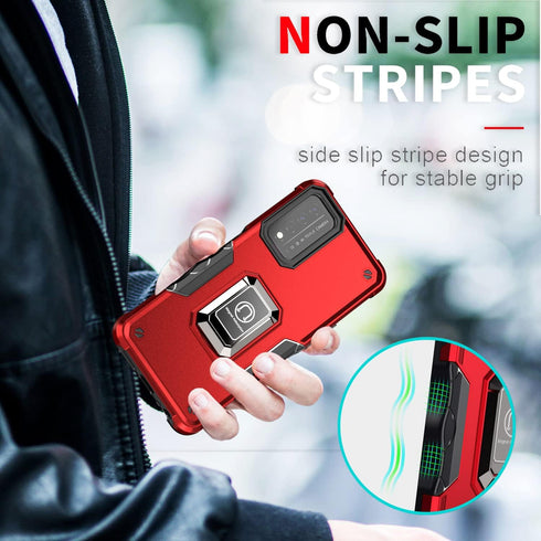 Case for T-Mobile REVVL V+ 5G Case with Screen Protector Kickstand Holder Built-in Magnetic Car Mount Shockproof Camera Protective Case for T-Mobi...