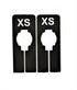 NAHANCO QSDBWKIT2, Black Rectangular Clothing Size Dividers with White Print for XS-XL, Kit of 25 (5 Sizes of 5 Each)...
