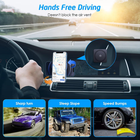 WixGear Magnetic Phone Car Mount Compatible with MagSafe and Non-MagSafe, Flat Stick On Magnetic Phone Mount for Dashboard, Wall, Gym, Home, and O...