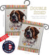 Breeze Decor St. Bernard Dog Happiness Garden Flag Puppy Spoiled Paw Canine Fur Pet Nature Farm Animal Creature House Decoration Banner Small Yard...