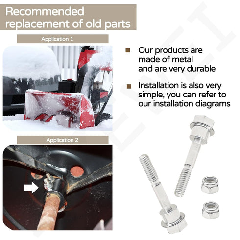 12 Pcs 580790401 Snow Throwers Shear Bolts and Nuts for Husqvarna/AYP 539976978, 595086601 588077502 2 Stage Snow Blowers 570XP 575XP...