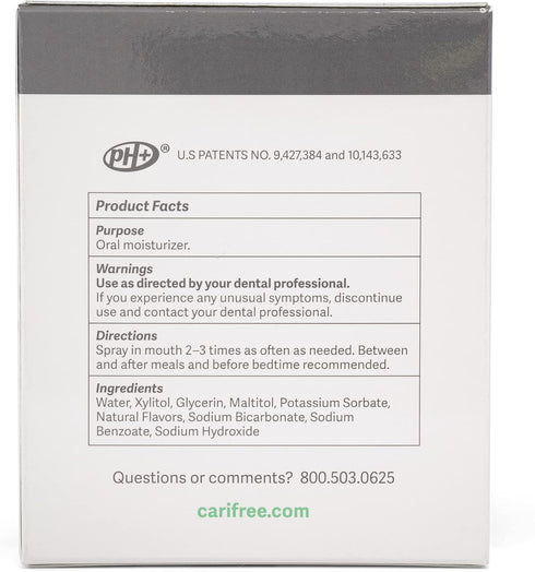 CariFree Oral Spray, Mint Flavored, Xylitol for Moisturization, Neutralizes pH, Fluoride-Free, Freshen Breath, Recommended by Dentists, Made in Th...