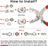 K Kwokker Snaps Buttons for Sewing with Snap Pliers 9.5mm ???? ???????????? Metal Snaps for Clothes, Children's Bodysuit, Romper, Bib Crafting, Sn...