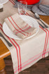 DII French Stripe Dining Table Collection Farmhouse Style Table Runner, 14x108 Inches, Taupe/Red...