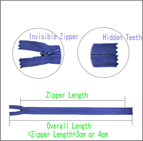 16 Inch Invisible Zippers Beige Grey Color 40.64 cm Closed End Nylon Coil Hidden Zipper for Sewing Craft Dress Pillow Bag Sofa Cushion Mixed 10 PC...