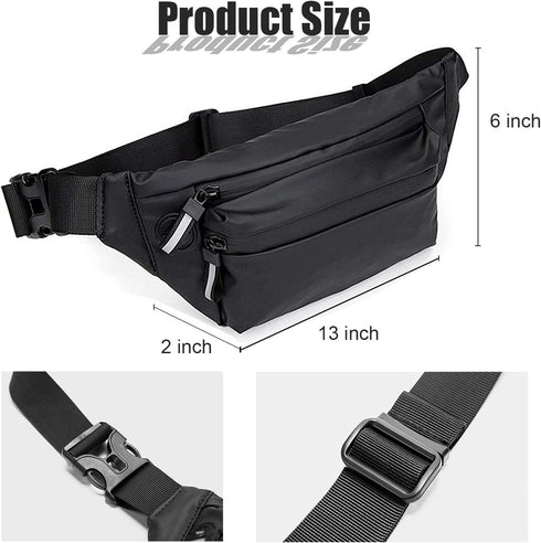Fanny Pack Crossbody Bags for Women Girls Men Kids Shoulder, Running Belt Bag Leather Phone Pouch, Waterproof Chest Waist Bags for Travel Walking ...