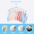 Clothes Hanger with 10 Clips Laundry Drying Rack 6 Pack, Clothes Drying Rack Stainless Steel Sock Hangers Windproof Clip and Drip Hanger for Dryin...