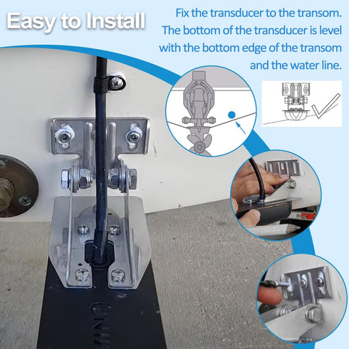 010-12006-11 Heavy Duty Transom Mount with Spray Sheild Compatible with Garmin Echo, EchoMap, GPSMAP, GT 4pin, 8pin, 12pin Transducer - Easily Att...