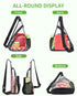 MAY TREE Clear Bag for Stadium Events, Clear Backpack for Concert Stadium Festival Sport Work Sling Bag with Heavy Duty Material - Black...