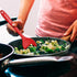 Silicone Cooking Spoons, Heat Resistant Large Silicone Pasta Slotted Spoon Solid Basting Spoon set for Nonstick Cookware, BPA Free Black Kitchen S...