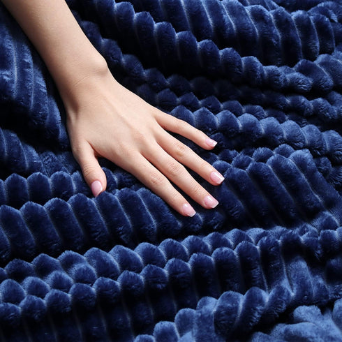 Clara Clark Cut Plush Fleece Throw Blanket - Throw Size - Lightweight Super Soft Fuzzy Luxury Bed Blanket for Bed - Machine Washable - (50x60) (Na...