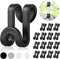 Mlici Clothes Hanger Connectors - 60 Pcs Multi-Level Cascading Hooks, Heavy Duty Plastic Mini Hooks for Space Saver Closet Organizer, Black...