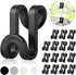Mlici Clothes Hanger Connectors - 60 Pcs Multi-Level Cascading Hooks, Heavy Duty Plastic Mini Hooks for Space Saver Closet Organizer, Black...