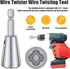 2PCS Wire Twister Tool for Drill Wire Twisting Tool Wire Connector Wire Nut Twister Wire Stripper Parallelizer, Silver, 2.3 INCH...