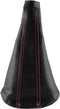 Pilot PM-22181R Faux Leather Hand Brake Boot - Universal Fit / Black w Red Stitching...