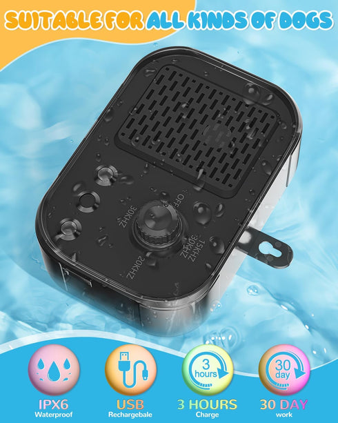 Ultrasonic Dog Bark Deterrent Devices, Rechargeable Anti Barking Device 50Ft Effective Control Range Safe for Human & Dogs Portable Indoor & Outdo...