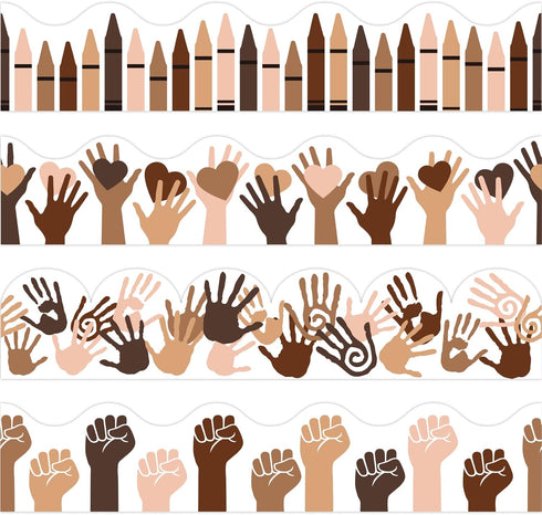 69ft Diversity Bulletin Board Borders Equality Growth Mindset Bulletin Trim Borders for School Classroom Sunday School Office Party Wall Decor...