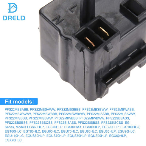 DRELD WR07X10097 Relay and Overload, Replacement for GE, Whirlpool, KitchenAid, Maytag Refrigerators, Replaces 1265640 AP4300623 2319794 61006022