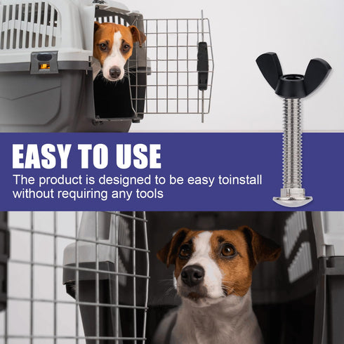 Pet Carrier Fasteners, 12pcs M6 Stainless Steel Replacement Bolts and 12pcs Plastic Butterfly Nuts for Repairing Pet Boxes Pet Carrier Replacement...