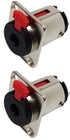 CESS 6.35mm 1/4 Inch Female Stereo TRS Audio Socket Jack Connector Panel/Chassis Mount - 6.35mm Stereo Socket (2 Pack)...