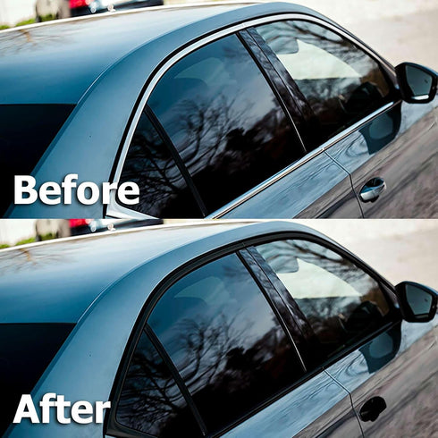 2 in x 25 FT Gloss Black Vinyl Wrap Kit Sticker Decal for Black Out Chrome Remove Window Trim Door Trim Self-Adhesive Air Release Waterproof and S...