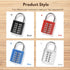 MroMax 2Pcs 10-Digit Combination Padlock Push Button Lock for Locker Gym, Case, Drawer, Toolbox Electric White...