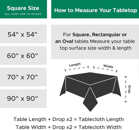 Biscaynebay Textured Fabric Square Tablecloths 54x54 Inches, Natural Water Resistant Spill Proof Table Cloth Washable Small Card Folding Table Cov...