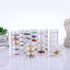 Hipiwe 8 Sets 5 Layers Clear Plastic Round Storage Jars Jewelry Bead Storage Containers Small Travel Sample Jar Pots for Sewing Sewing Pills Nail ...