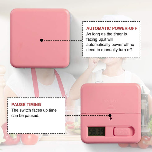 Weewooday Cube Timer Productivity Flip Timer for ADHD Block Gravity Sensor Kitchen Desk Study Time Countdown Learning Management Workout Classroom...