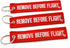 Rotary13B1 Remove Before Flight Key Chain - 3 Pack Red...