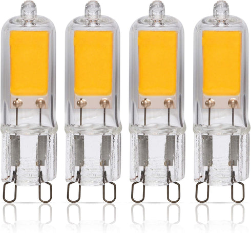Simba Lighting G9 LED COB Light Bulb (4 Pack) 2W T4 20W to 25W Halogen Replacement for Pendants, Ceiling Lights, Desk Lamp, Wall Sconce, 120V JCD ...