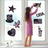 18 Pieces 4th of July Patriotic Suncatcher Paper Kit for Window, Stained Glass Effect Paper Suncatchers Window Door Art Classroom DIY Crafts Patri...
