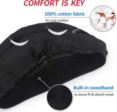 ABAMERICA Bouffant Caps with Button and Sweatband, Adjustable Scrub Caps for Women Men, One Size Multi Color...