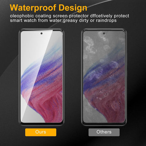 3 Pack Privacy Screen Protector for Samsung Galaxy A53 With 3 Pack Camera Lens Protector, Anti Spy Tempered Glass 9H Hardness, Black Protector Ant...