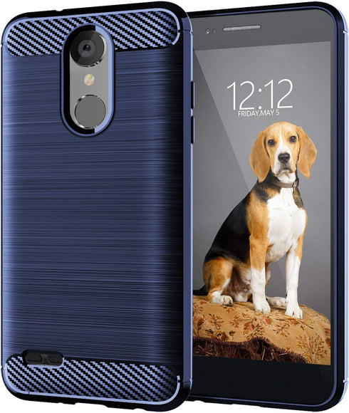 Compatible with LG Tribute Dynasty Case,Aristo 3 Case,Rebel 4 LTE Phone Case,Slim Thin Soft Flexible TPU Carbon Fiber Shockproof Texture Protectiv...