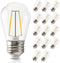 Seentech 15 Pack S14 LED String Light Bulbs E26 Medium Base 2W (11 to 25 Watt Eq.) Shatterproof & Waterproof, 2700K Warm White Replacement Bulb Ch...