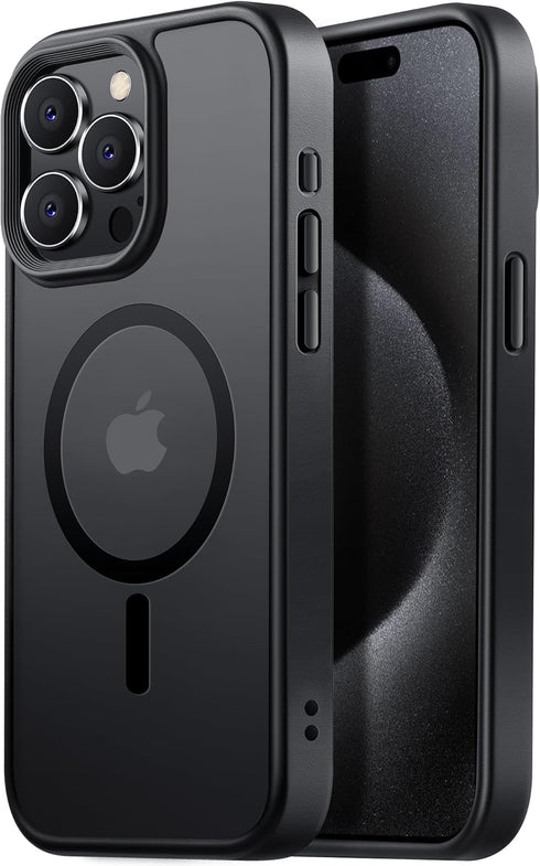 Tigowos for iPhone 15 Pro Max case Fits MagSafe 10FT Drop Resistant Matte Skin Feeling Shockproof Back Cover Fits iPhone 15 Pro Max Phone Cases, T...