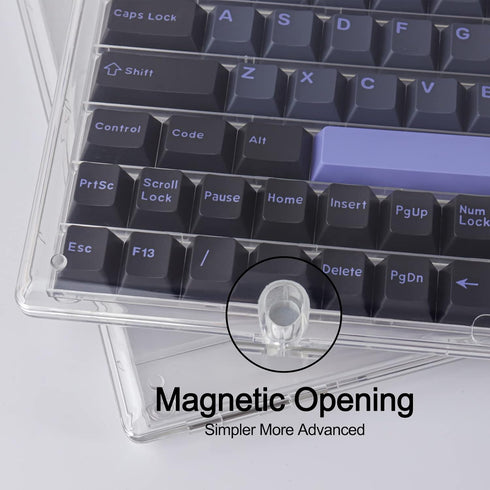 Hyekit Keycaps Storage Box, 1 pcs ABS Dustproof Display Case, with Magnetic Catches, Transparent Collection Box for Cherry XDA SA OEM MSA DSA Prof...