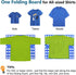 t Shirt Folder Clothes Folding Board Plastic Laundry Folder Home Storage Tool for Adults and Children, Blue...