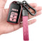 Sindeda for Honda key fob cover with leather keychain,Soft TPU Full key Shell Protection,key fob case compatible Honda Accord Civic CRV Pilot Odys...
