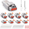 JRready ST6329-3 Deutsch DTM Gray 3 Pin Connector(4 Set), Waterproof Electrical Wire Connectors with Size 20 Stamped Contact and Seal Plugs for Tr...