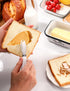 Metal Butter Dish with Lid for Countertop,Large Butter Container with Stainless Steel Multipurpose Butter Knife, Butter Keeper with Double High-qu...