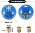 Car Manual 4 Speed Ball Gear Shift Knob Kit, Round Short Throw Shifter Universal for Manual Transmission Vehicles Durable Acrylic Blue with Adapte...