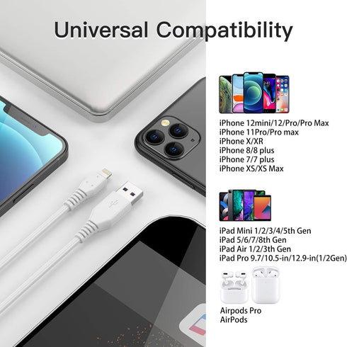 iPhone Charger 3ft 5Pack,Lightning Cable 3 Foot,MFi Certified Charging Cord 3 feet Compatible with Apple iPhone 11/Pro/Max/SE/X/XS Max/XR/8/8 Plus...