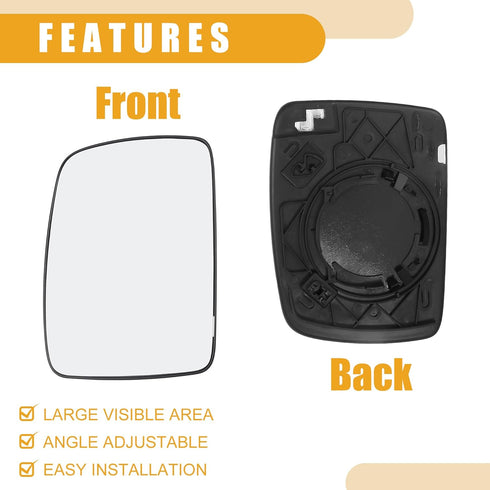 Rear View Mirrors Glass No.LR017067 - Car Right Side - for Land Rover RR Sport 2006-2009 Glass Clear - 1 Pc...