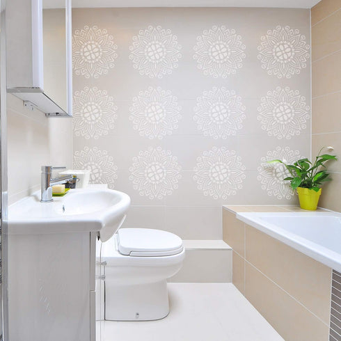 12 x 12 Inch Mandala Painting Stencil Reusable Laser Cut Painting Template Floor Wall Tile Fabric Furniture Stencils Painting Stencils Party Favor...