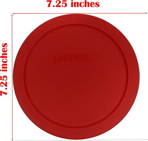 Pyrex 322-PC 1qt Red Round Mixing Bowl Pastic Lid Made in the USA...