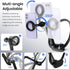 Magnetic Neck Phone Holder, Cell Phone Mount Lazy Bracket with Long Pole and Chest Pad, 2 in 1 Hand Free POV/Vlog Video Shooting Holder for Record...