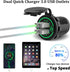Car USB Outlet 12V Charger Socket, Qidoe Waterproof 36W Dual QC3.0 USB Power Socket with Touch Switch DIY Car USB Port for Car Boat Marine RV Moto...